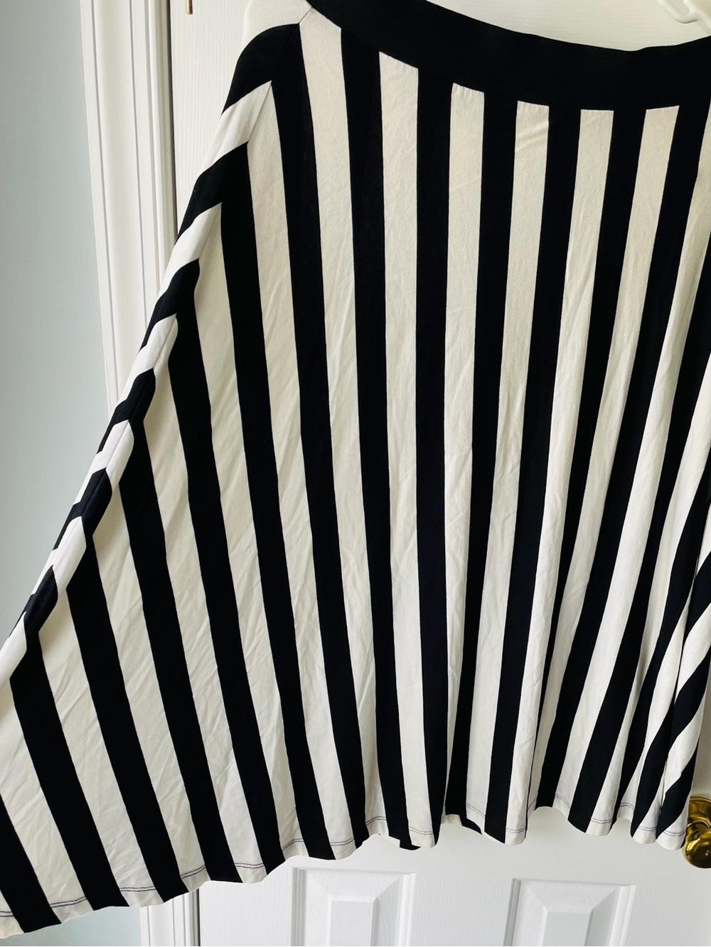Forever 21 Black and White Striped Skirt